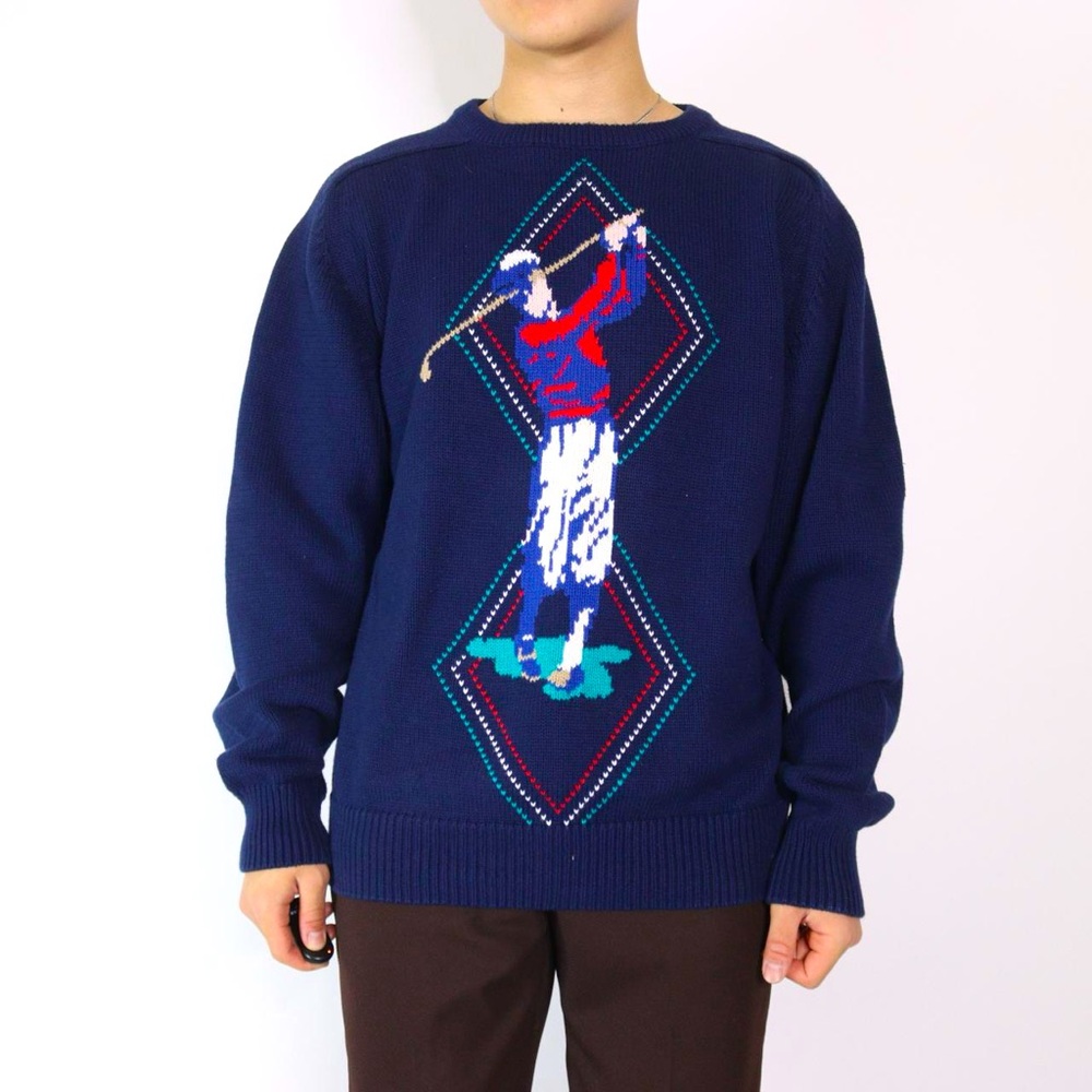 Vintage Argyle Golf Sweater